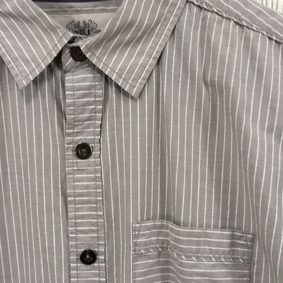 Rare Button Down Third Ward Warehouse Milwaukee No. 1  Mens Casual Tan Striped - Picture 4 of 7